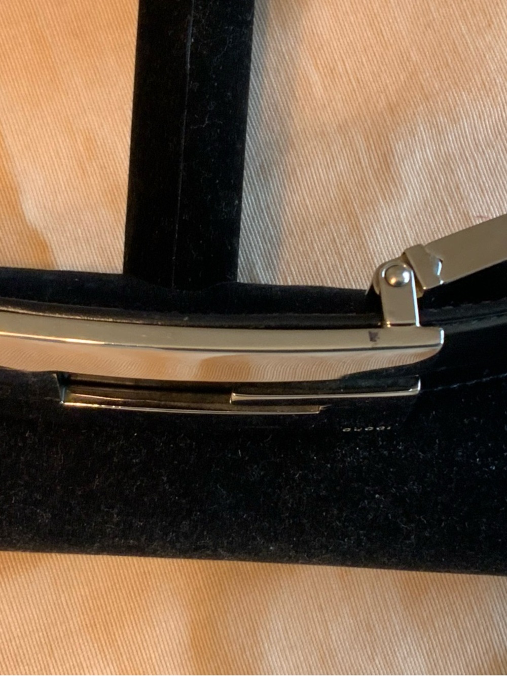 Gucci Black Leather Belt 90 36 Authentic! Silver Buckle Good! - Picture 4 of 11